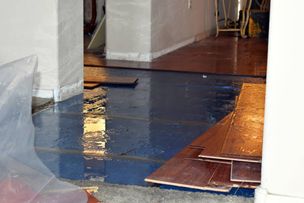 Professional Burst Pipe Cleanup technician working in Strang, OK